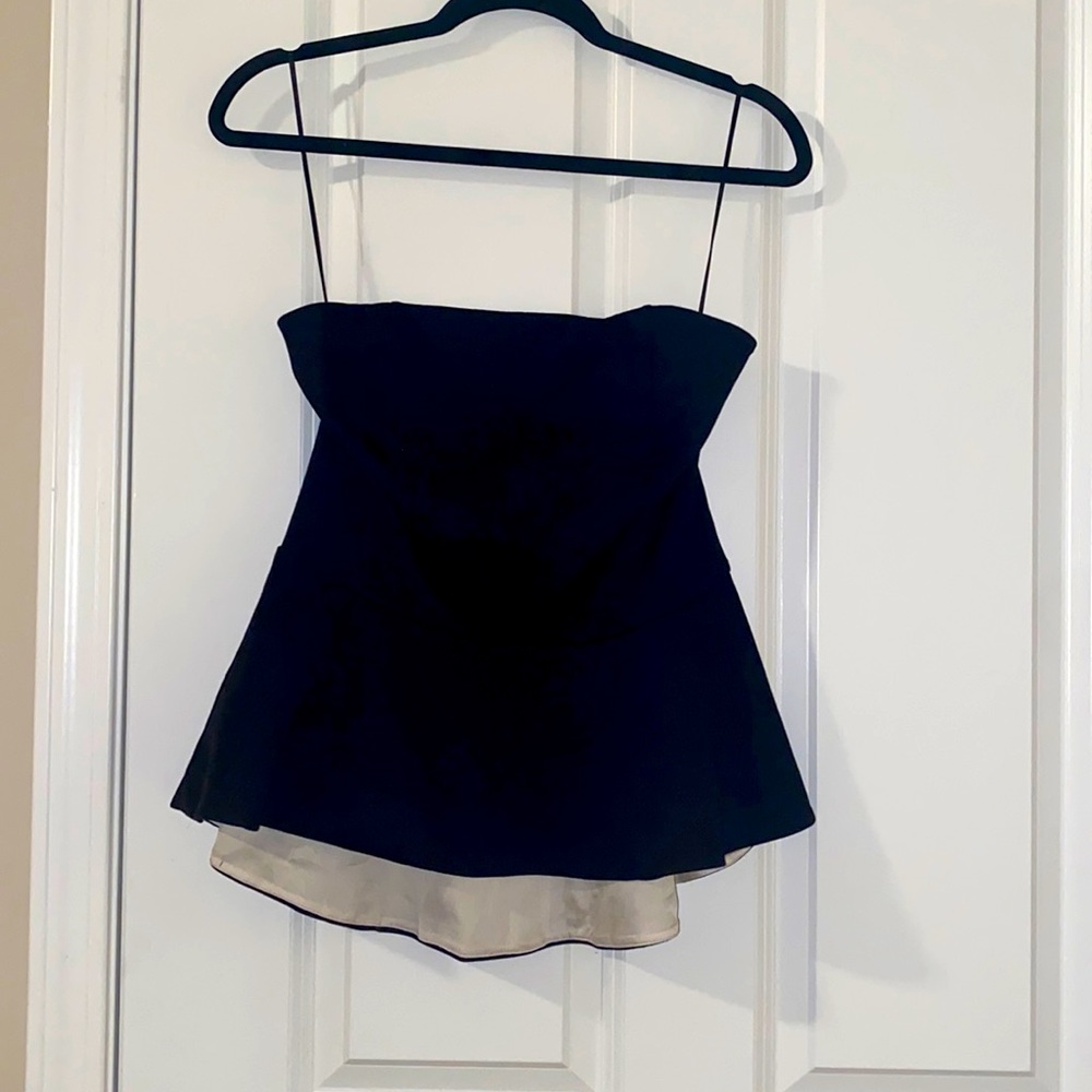 Black and white tube top